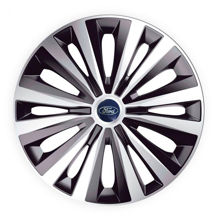 Ковпаки для коліс J-TEC Multi R13 з логотипом Ford 4 шт. Silver/Black