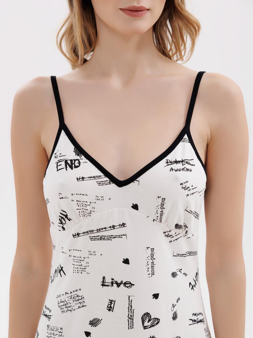 Пижама женская Roksana майка/шорты хлопковая с принтом S Белый (2518049120) - фото 2 Пижама женская Roksana майка/шорты хлопковая с принтом S Белый (2518049120) - фото 2