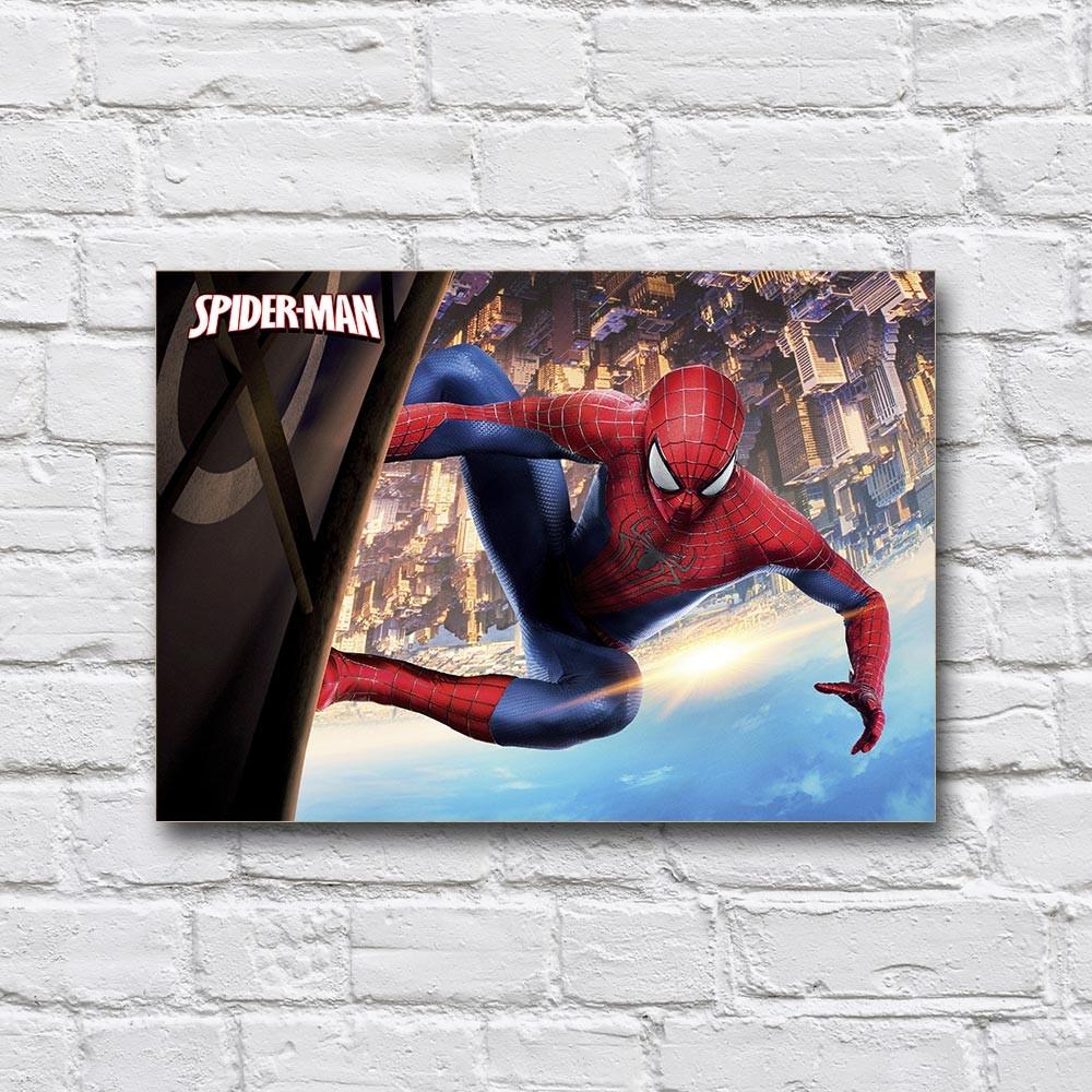 Постер деревянный мультфильм «Человек-паук» 210х297 мм (21264419)
