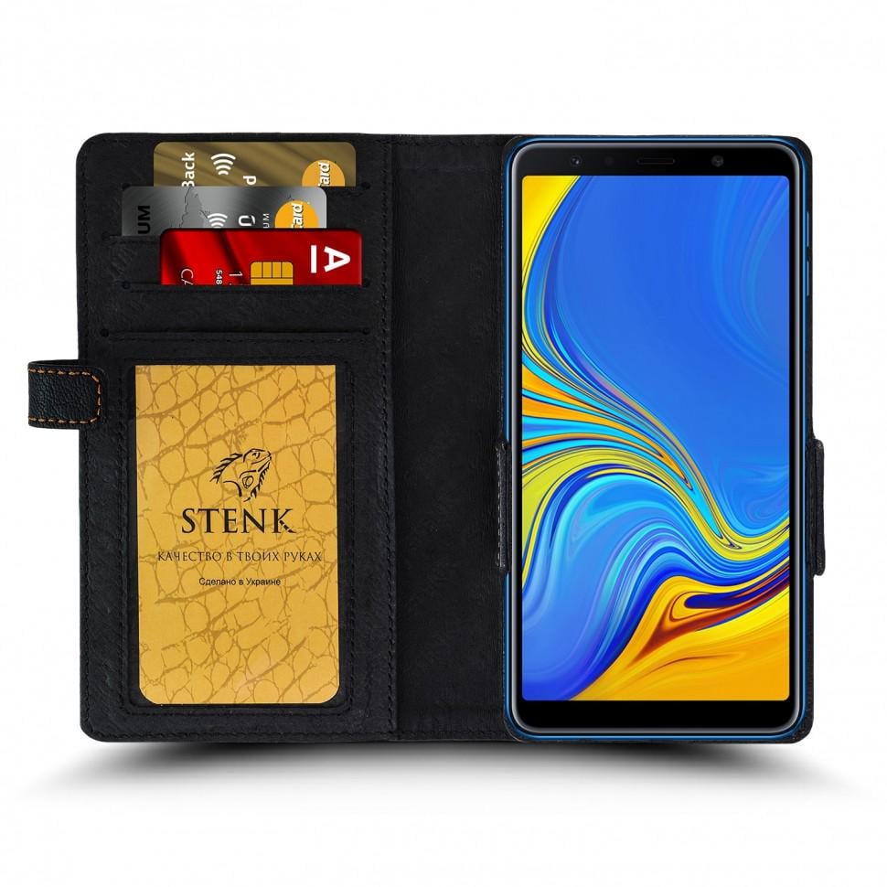 Чехол книжка Stenk Wallet для Samsung Galaxy A7 2018 Черный (62328)