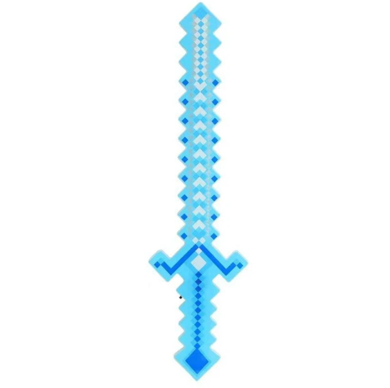 Меч Minecraft Алмазный Pixel 55×14 см световые эффекты со звуком Синий (MPX-5514-BL)