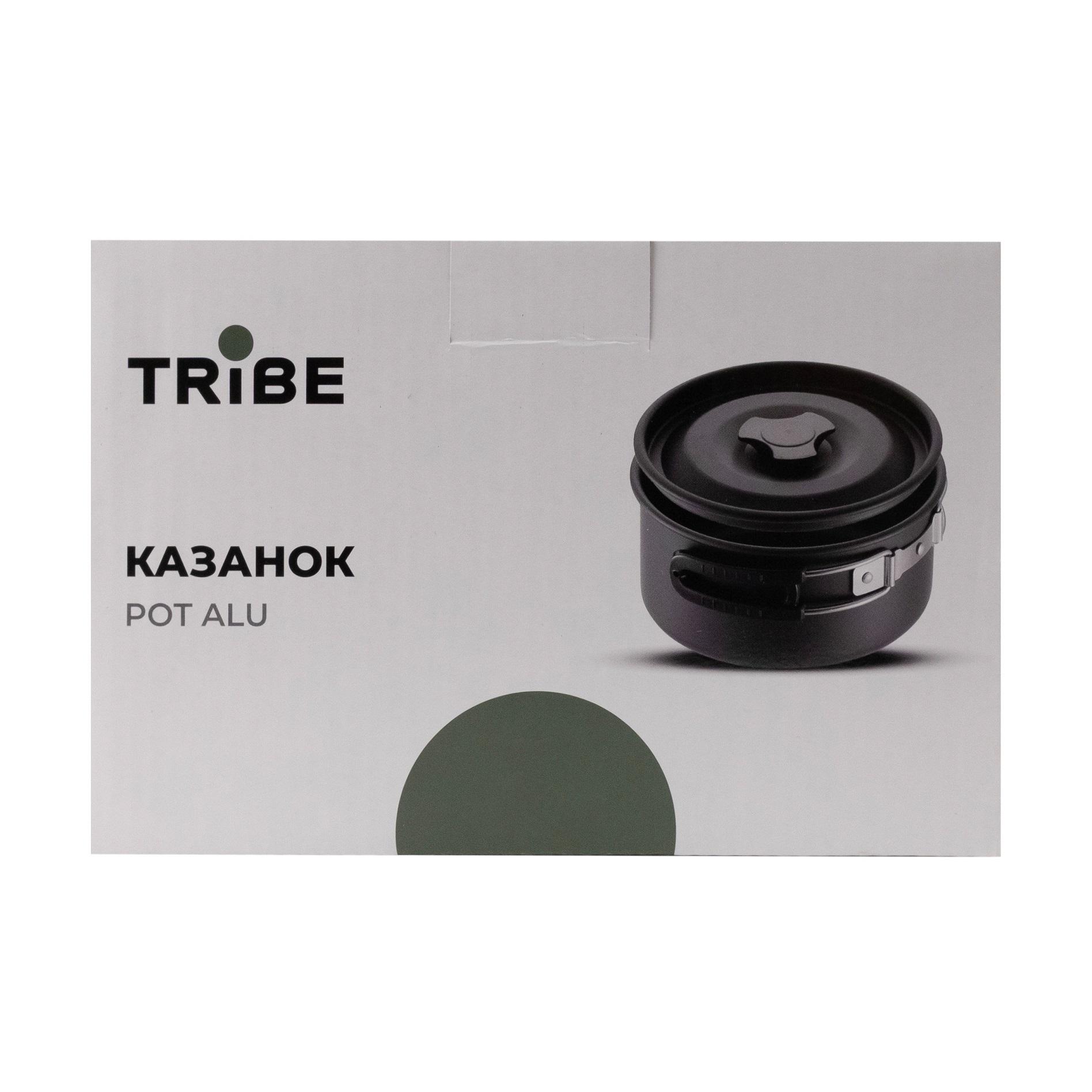 Котелок со складными ручками Tribe Pot Alu алюминиевый 1,9 л (T-FH-0014-grey) - фото 6