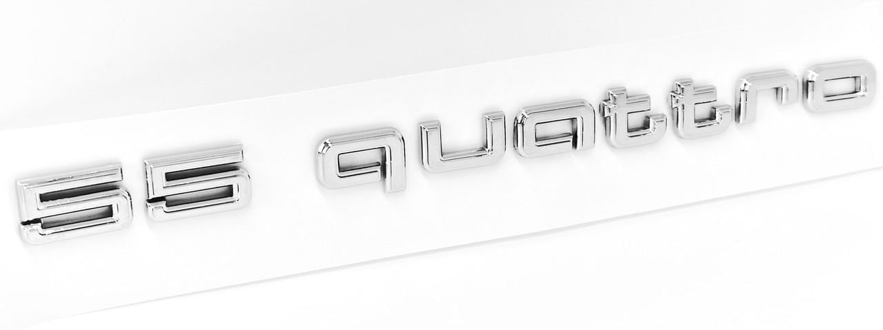 Емблема 55 Quattro Audi Chrom (2342663507)
