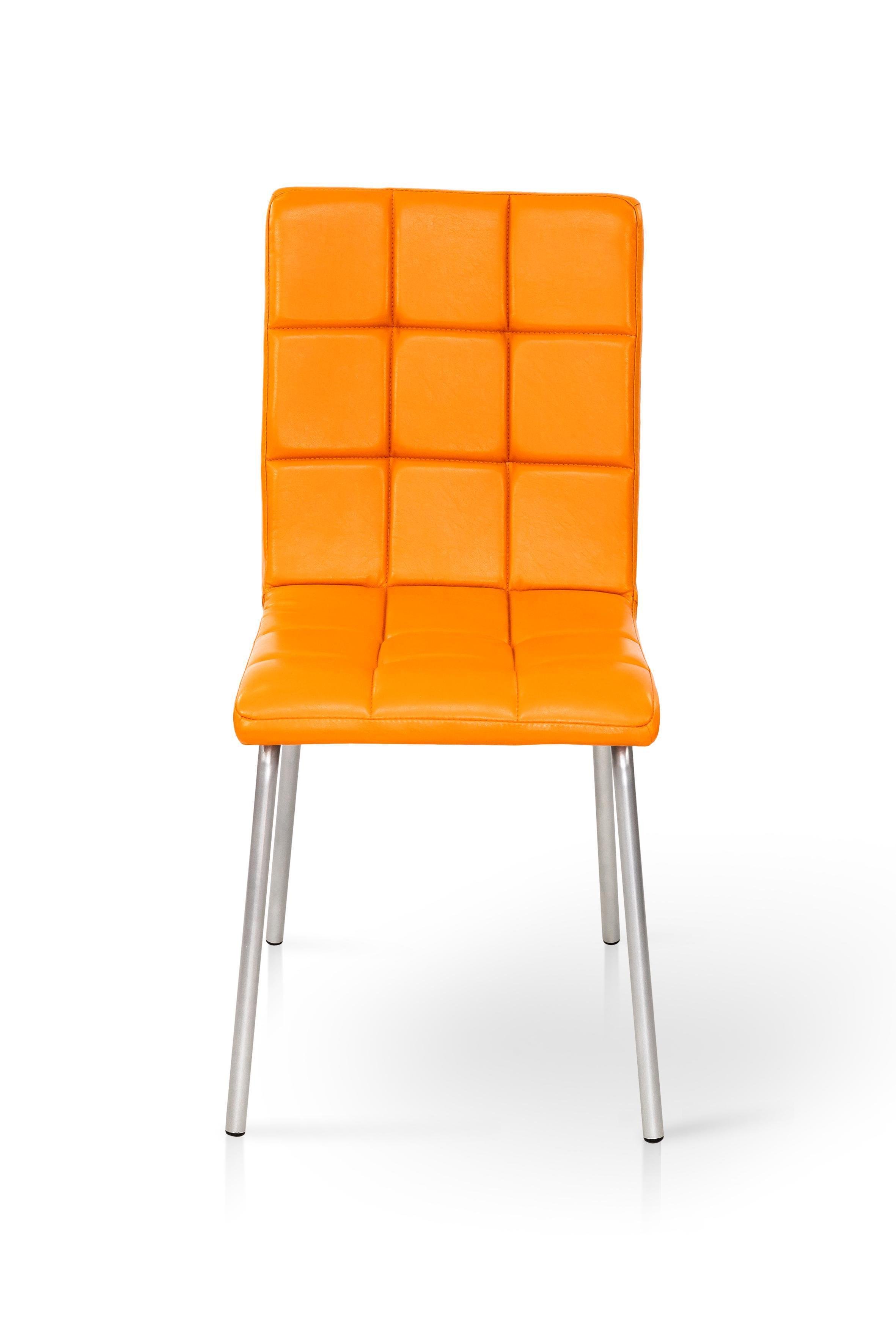 Стілець для кухні та вітальні 490 520х870х430 мм Помаранчевий (GAА0017270)