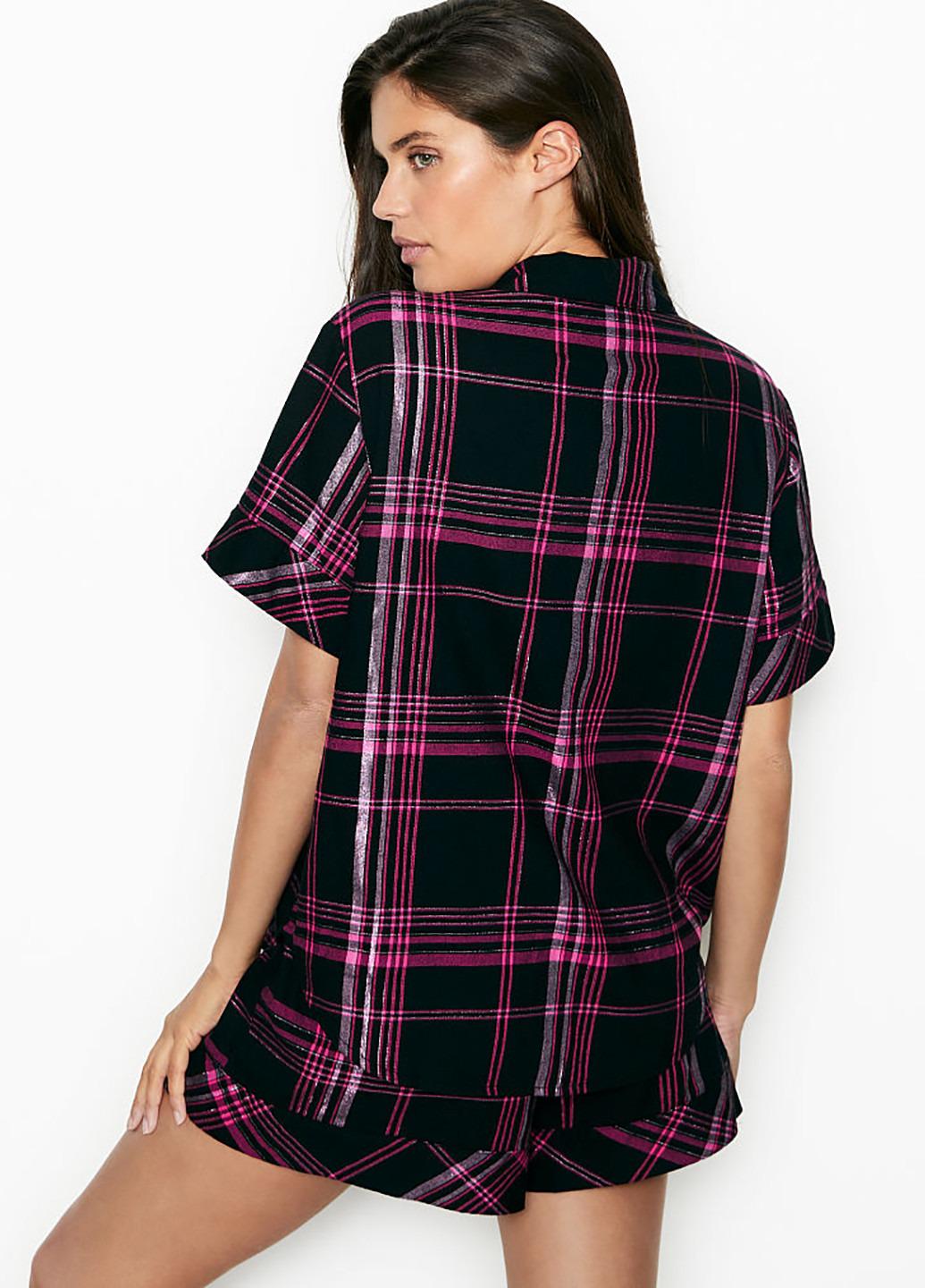 Піжама з шортиками Victoria's Secret Flannel Short Pajama Set S Чорний (26811627D) - фото 2 Піжама з шортиками Victoria's Secret Flannel Short Pajama Set S Чорний (26811627D) - фото 2