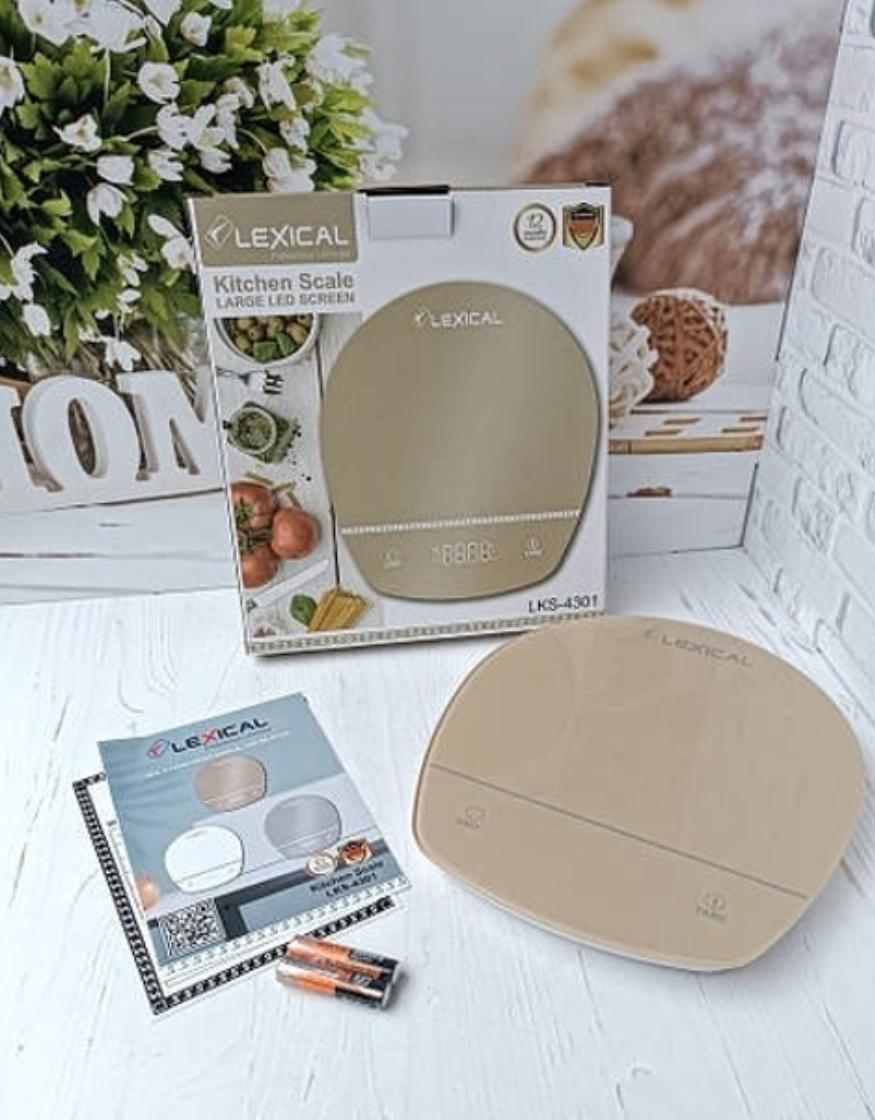 Весы кухонные Lexical LKS-4301-z золотистые Весы кухонные Lexical LKS-4301-z золотистые