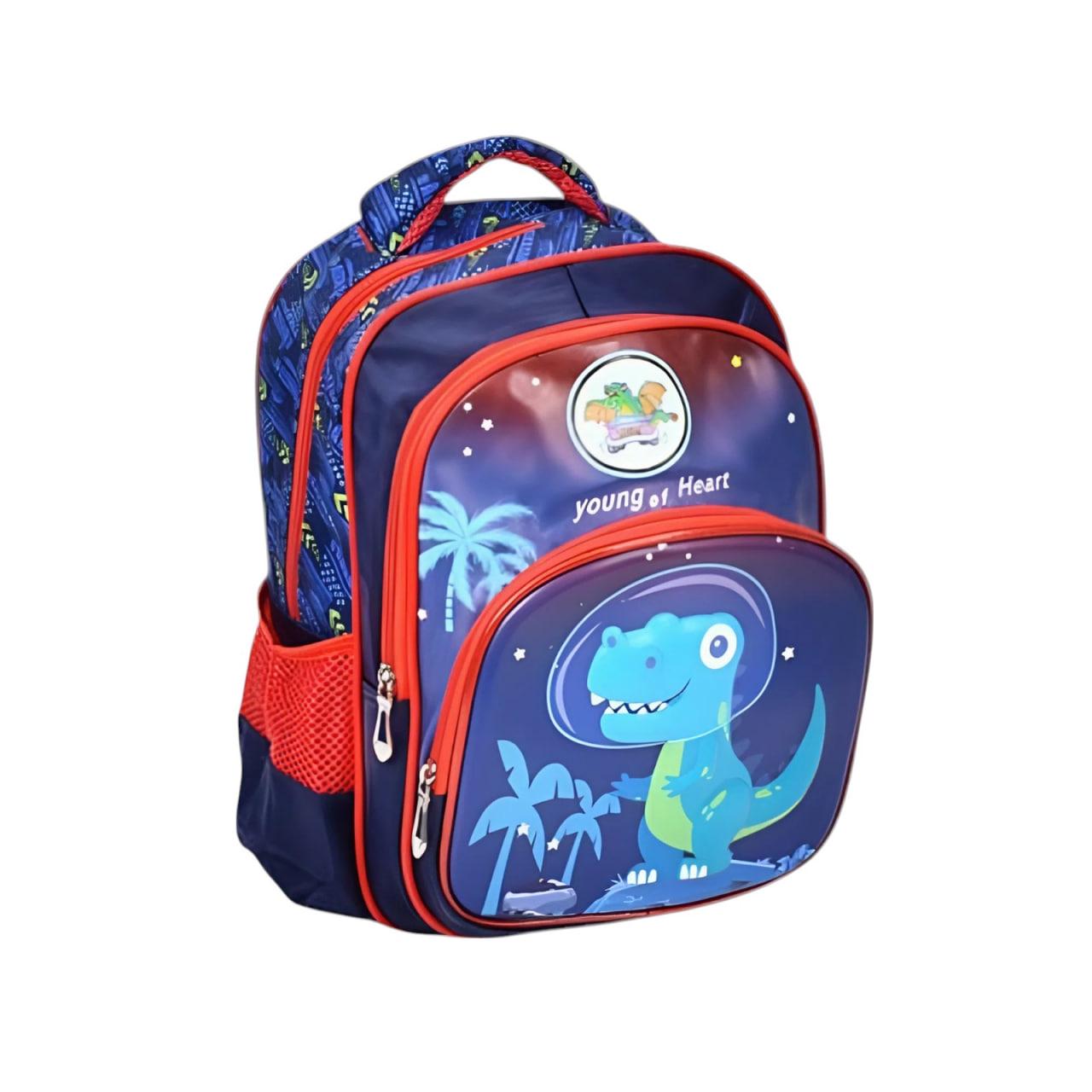 Детский рюкзак FG240502003A с двумя отделениями внешним карманоми с принтом динозавра Синий Детский рюкзак FG240502003A с двумя отделениями внешним карманоми с принтом динозавра Синий