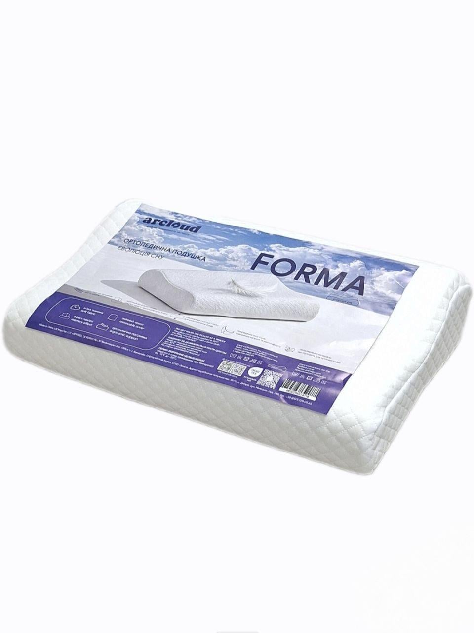 Подушка ортопедическая ARCloud FORMA 47x30х10/7 см Белый (3042)