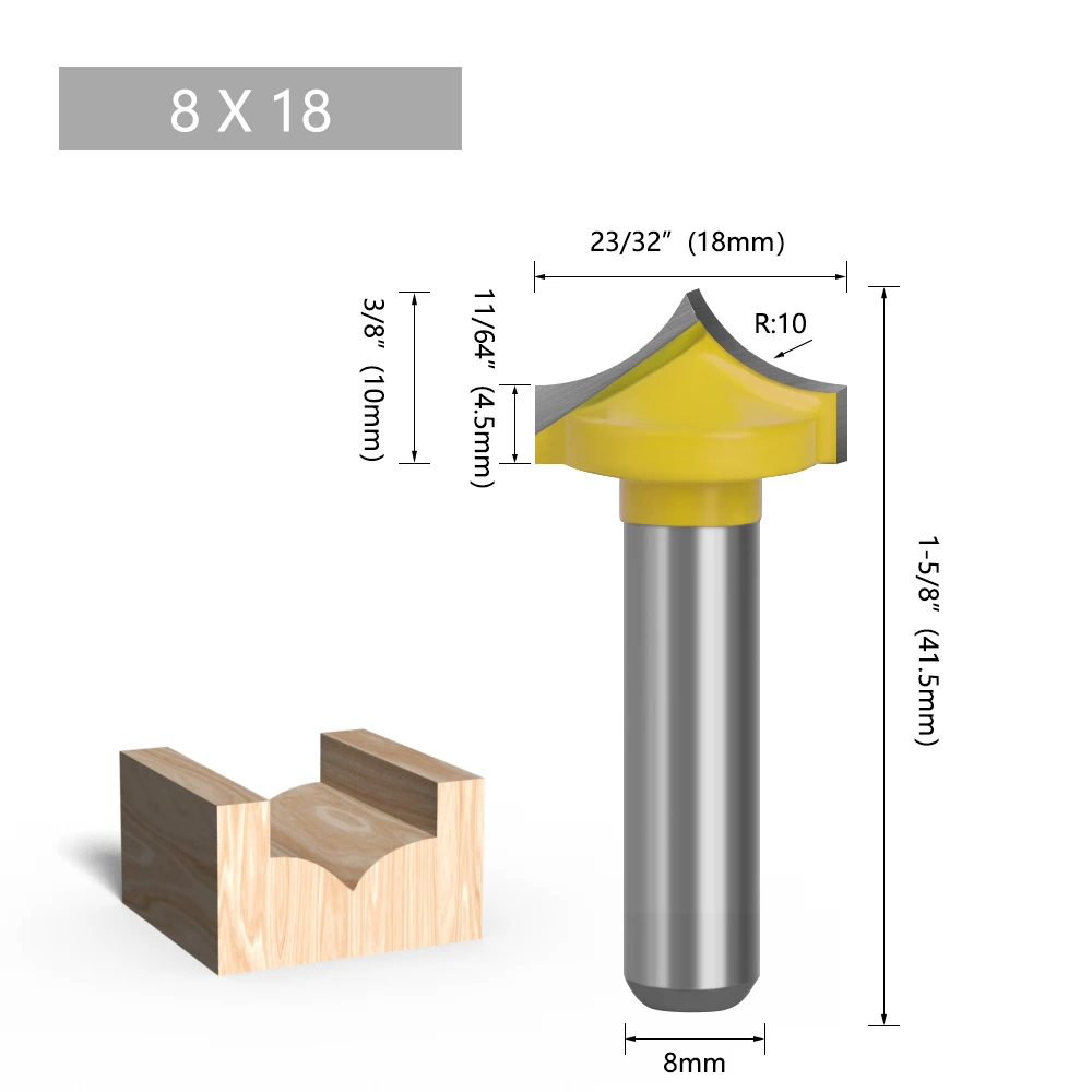 Набор фрез по дереву пазовых хвостовик 8 мм 4 шт. (F551) - фото 2 Набор фрез по дереву пазовых хвостовик 8 мм 4 шт. (F551) - фото 2