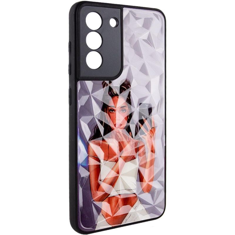 Противоударный TPU+PC Чехол Prisma Ladies для Samsung Galaxy S22 Black in White