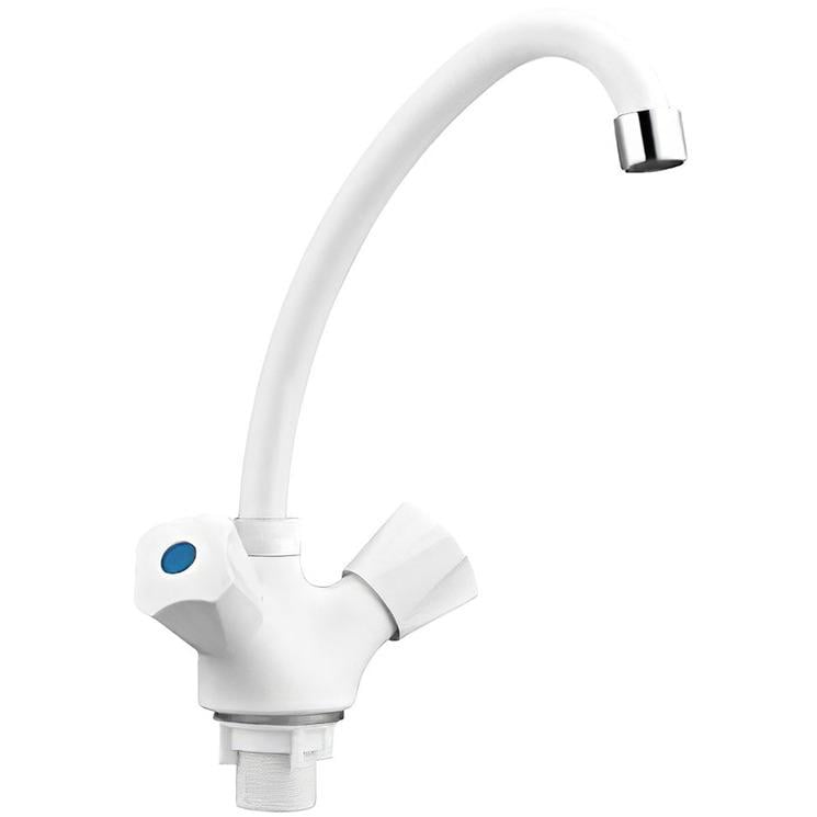 Смеситель для кухни PLAMIX Omega-271 PM0610 двухвентильный Белый (116695)