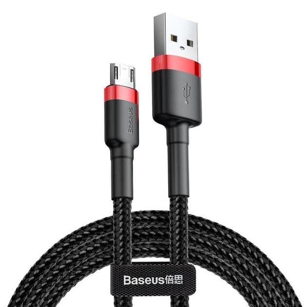 Кабель для зарядки BASEUS Cafule Cable USB for Micro USB 2 A 3 м Black/Red (CAMKLF-H91)