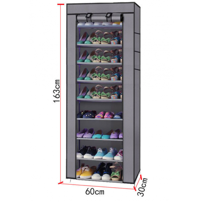 Шкаф-органайзер для обуви Shoe Cabinet тканевый Серый (17637690) - фото 2