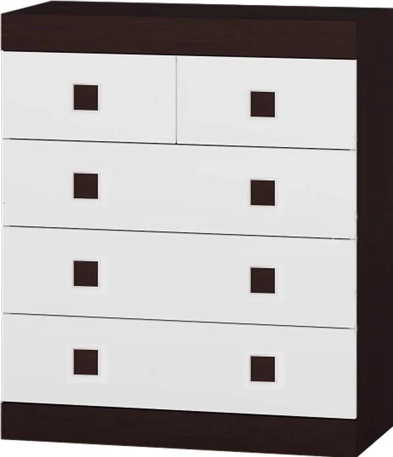 Комод для спальні з висувними шухлядами Еверест соната 3 80х38х93,5 см Венге темний/Білий (1633452)