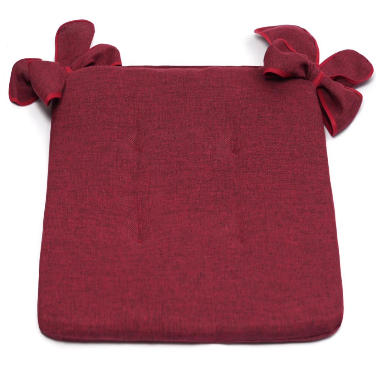 Подушка для стула/кресла/табурета 42х48х2 см Бордовый (1810229766) - фото 1