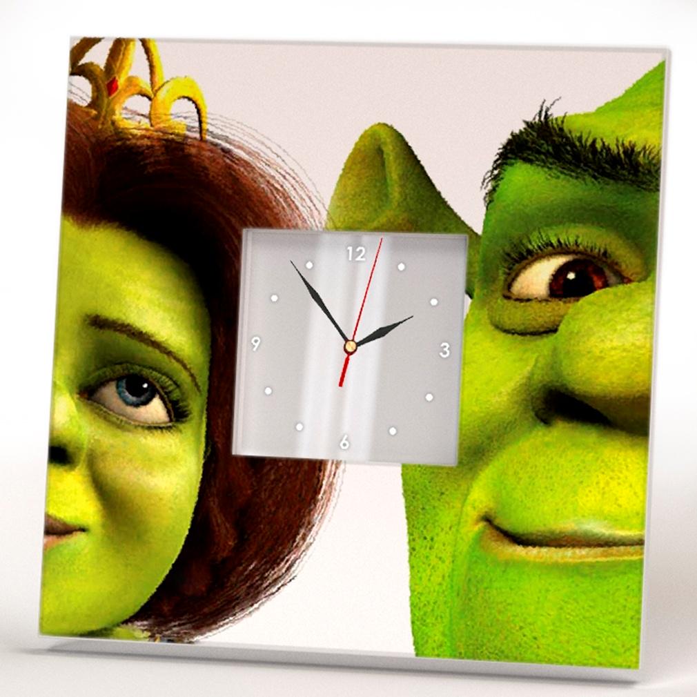 Часы «Шрек и Фиона» 260x260 мм (C02019) Часы «Шрек и Фиона» 260x260 мм (C02019)