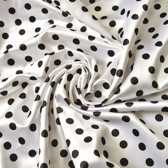 Ткань Ideia Горохи атлас 1,45 м White (2200004109091)