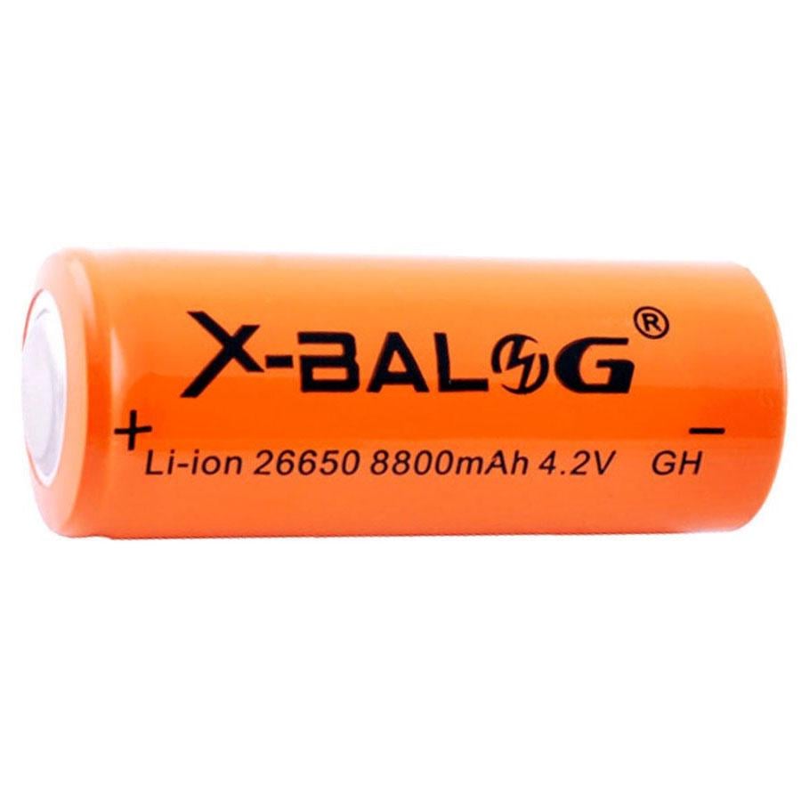 Аккумулятор 26650 X-BALOG Li-Ion 4,2V 8800 mAh Оранжевый (1011137-Orange)