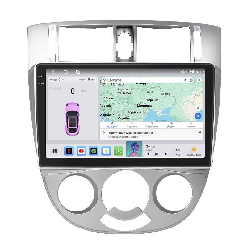 Автомагнитола штатная Lesko для Buick Excelle I Manual AC 2004-2007 экран 10" 4/64 QLED CarPlay 4G Wi-Fi GPS 360