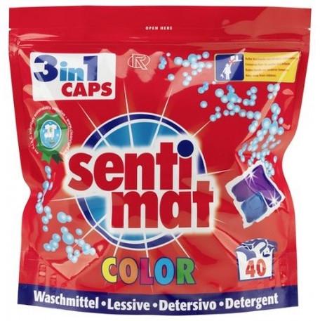 Капсулы для стирки Sentimat Color для цветного белья автомат 40 шт.