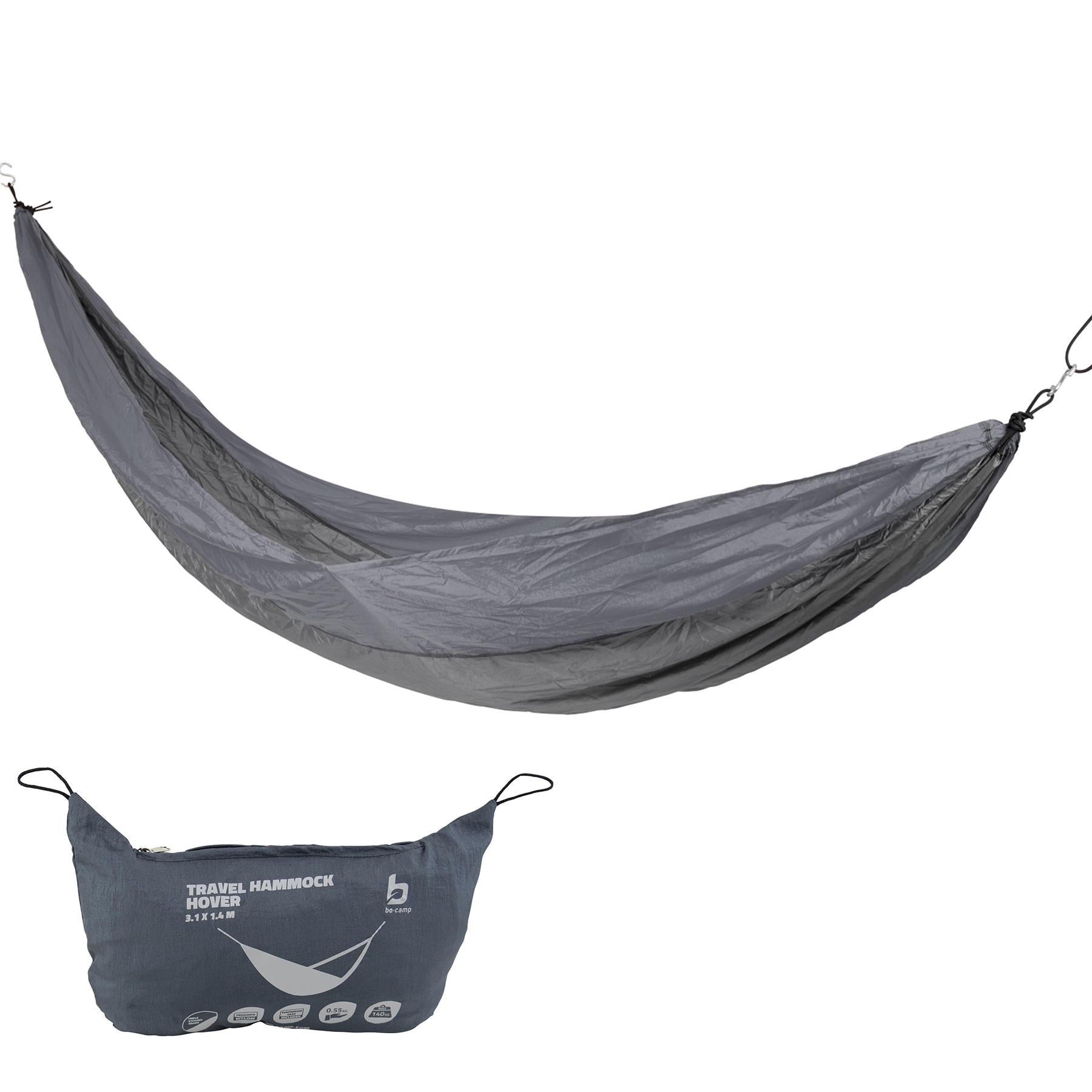 Гамак туристический Bo-Camp Hover Grey 7100158 из парашютной ткани Серый (DAS3827)