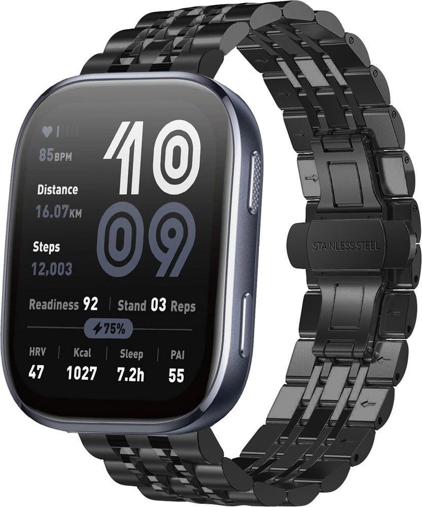 Браслет металлический Spinye для Amazfit Bip 6 Black (40530-2B)