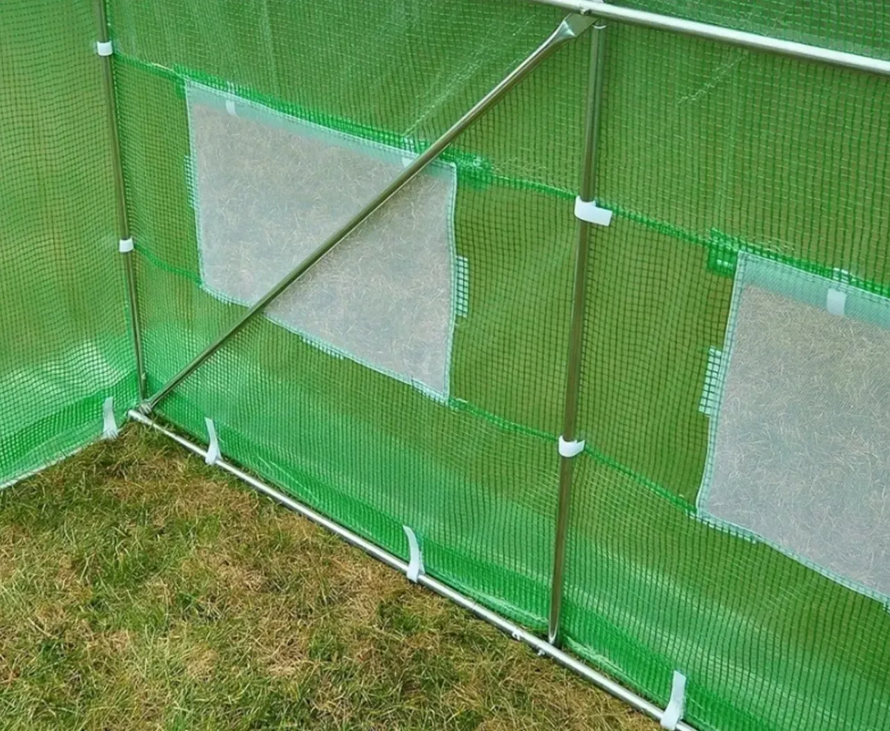 Теплиця садова Kontrast з вікнами з армованою плівкою 6 м2 Зелений (P00212) - фото 7