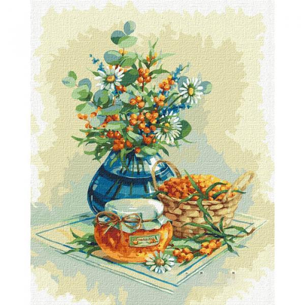 Картина по номерам Идейка Варенье из облепихи 40х50 см в термопакете (КНО2979-mt)