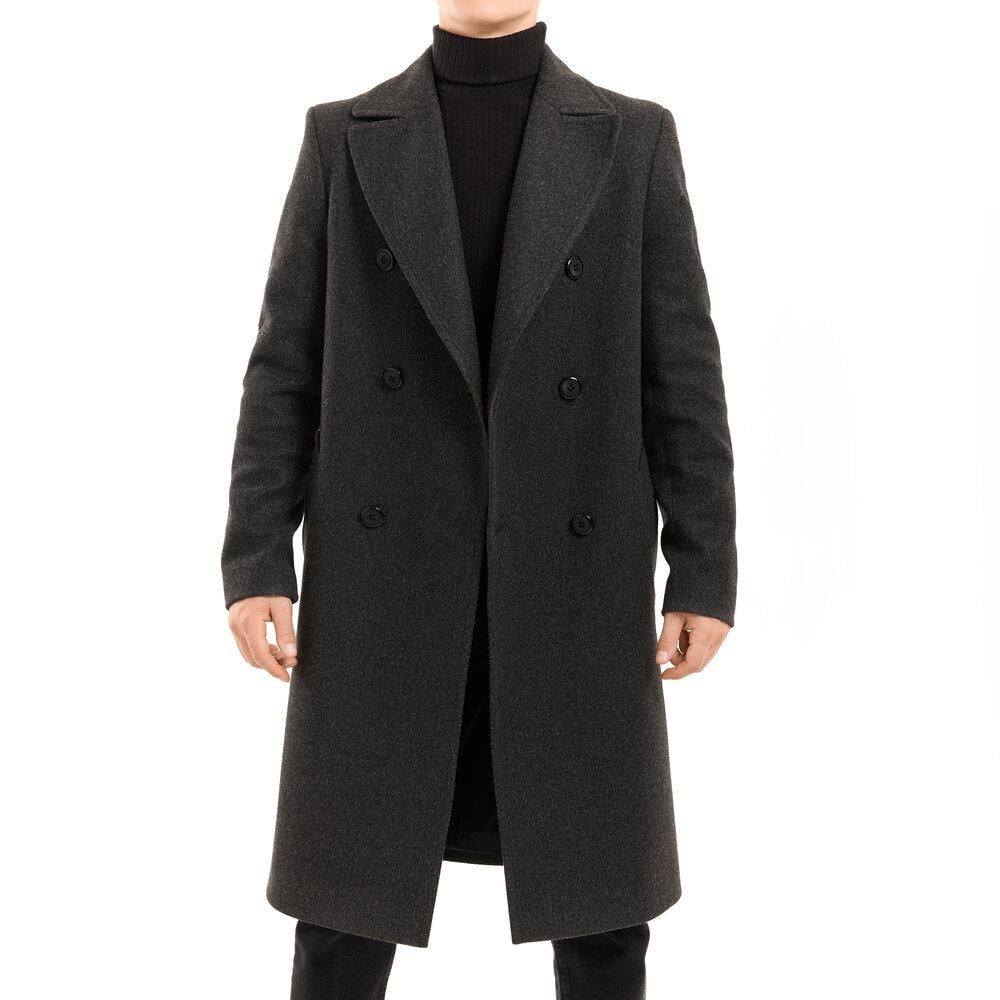 Пальто чоловіче Greyford Pobedov кашемірове двобортне M Темно-сірий (26488/1) Пальто чоловіче Greyford Pobedov кашемірове двобортне M Темно-сірий (26488/1)