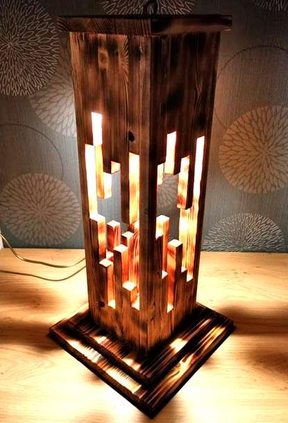 Світильник підлоговий з дерева Каско Трюфель (НПС-003128)