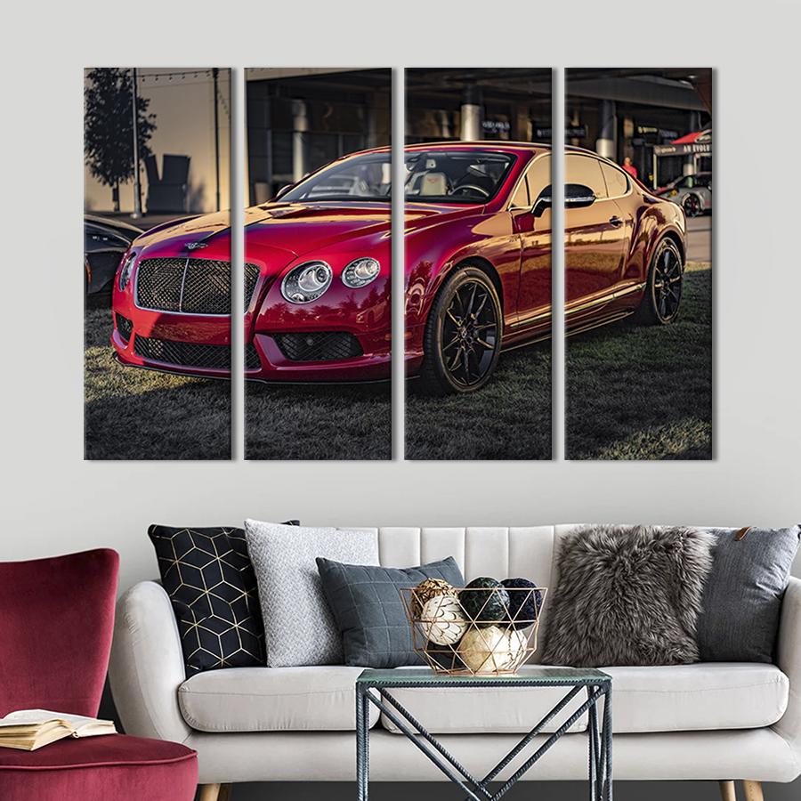 Картина модульная из 4 частей Люксовый автомобиль Bentley Continental GT M 89x53 см (113-41)