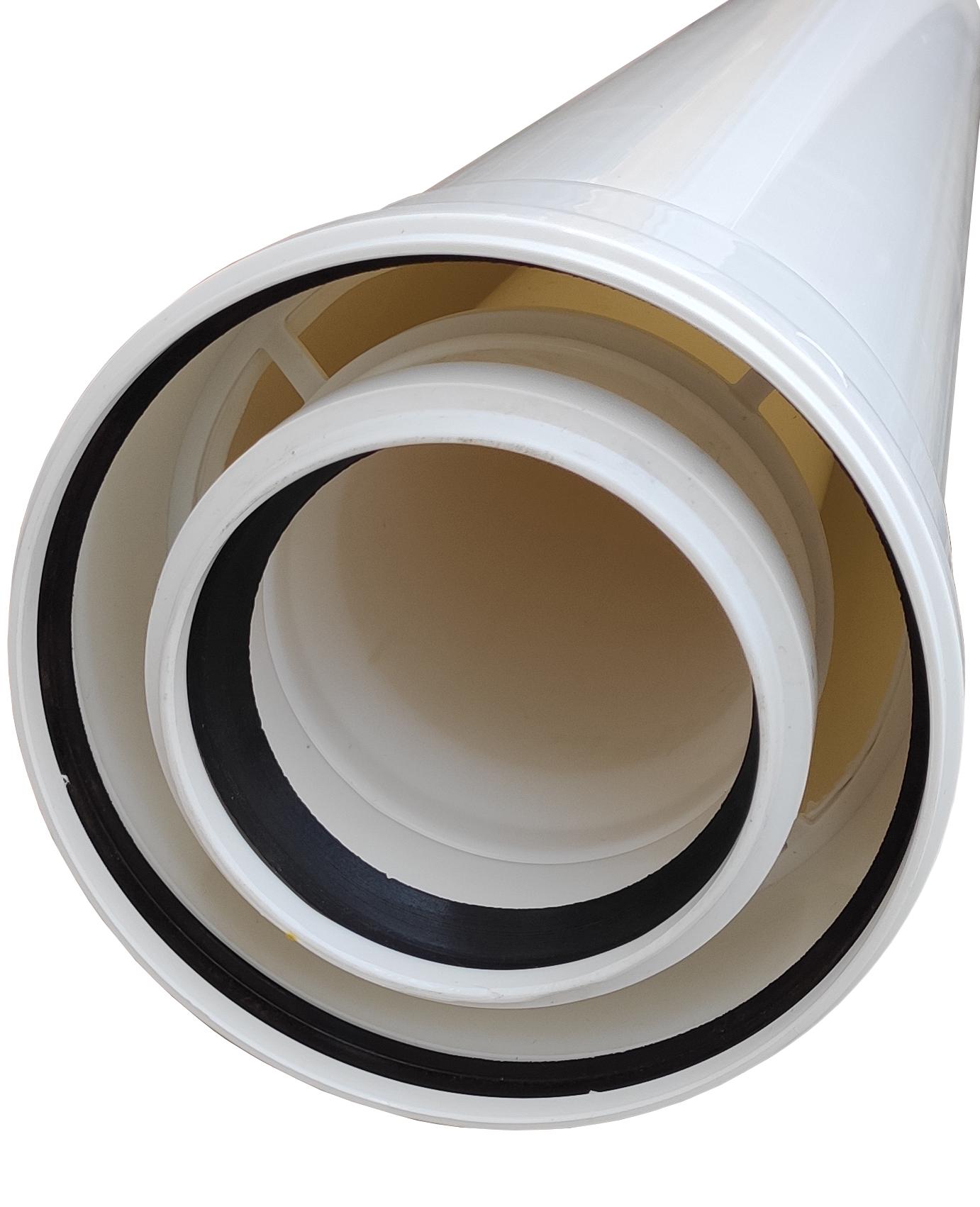 Труба коаксиального дымохода Димком пластиковая 80/125 мм 2,0 м