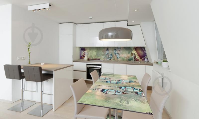 Наклейка виниловая на стол Zatarga «Рисунок Лица и Фонари» 650х1200 мм Z180375/1st