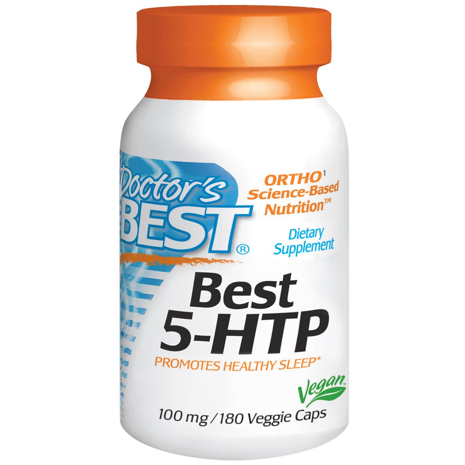 Гідрокситриптофан Doctor's Best 5-HTP 100 мг 180 капсул (DRB00312)