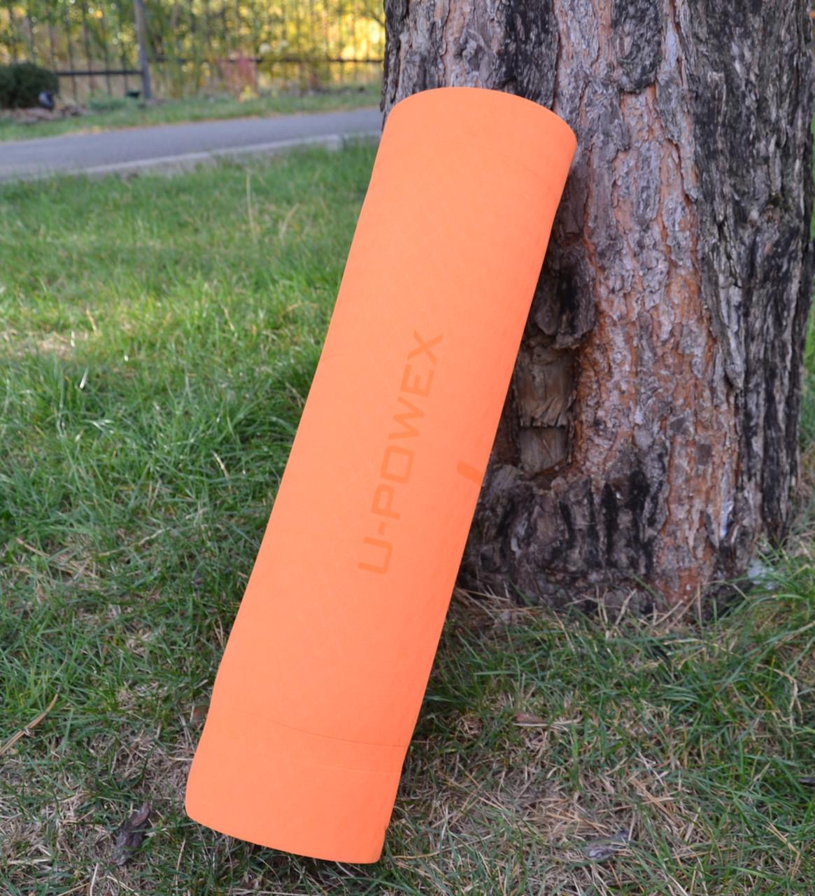 Килимок для йоги та фітнесу U-Powex TPE Yoga mat 183х61х0,6 см Orange/Blue (A-012829) - фото 8 Килимок для йоги та фітнесу U-Powex TPE Yoga mat 183х61х0,6 см Orange/Blue (A-012829) - фото 8