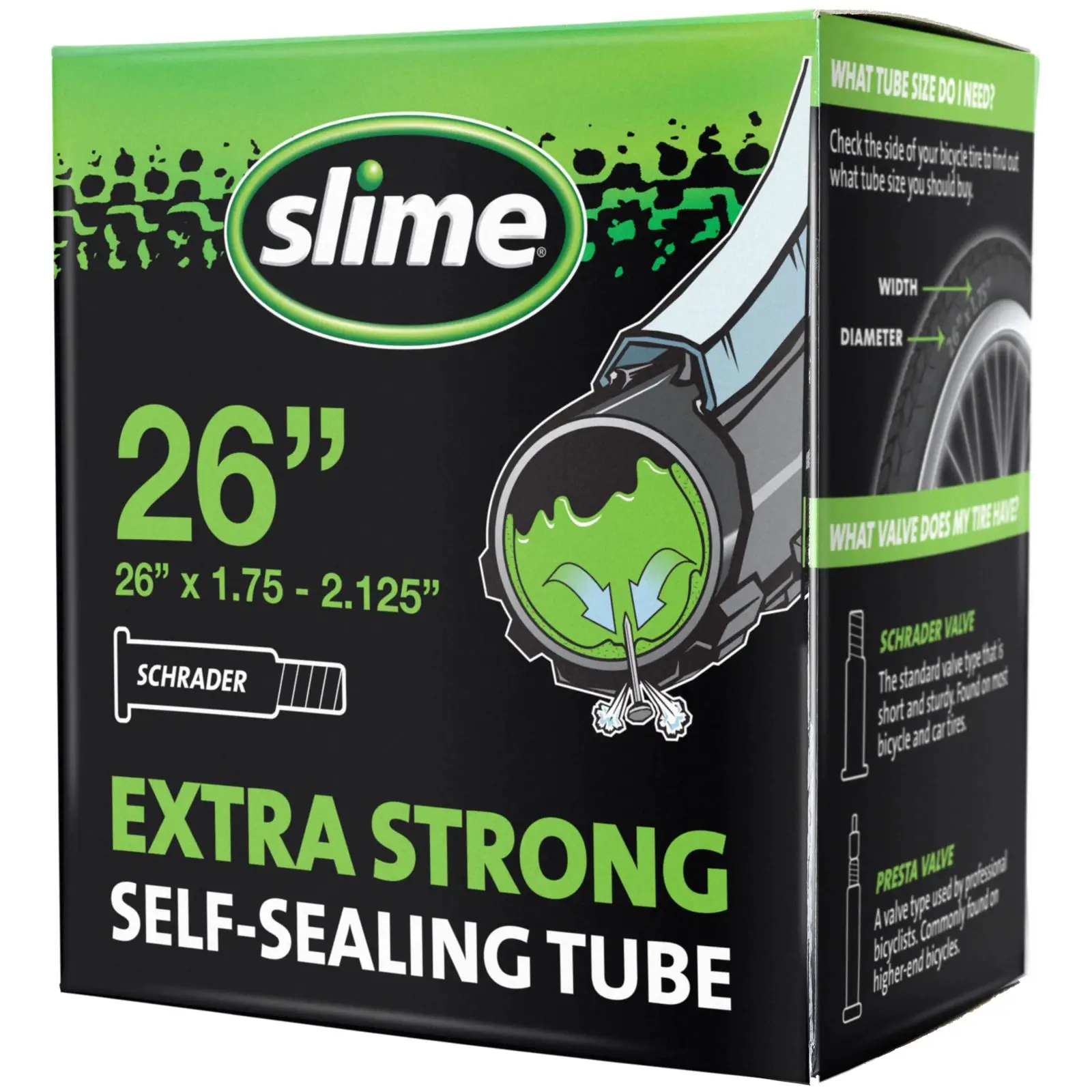 Камера антипрокольная Slime с герметиком 26"x1,75-2.125" AV
