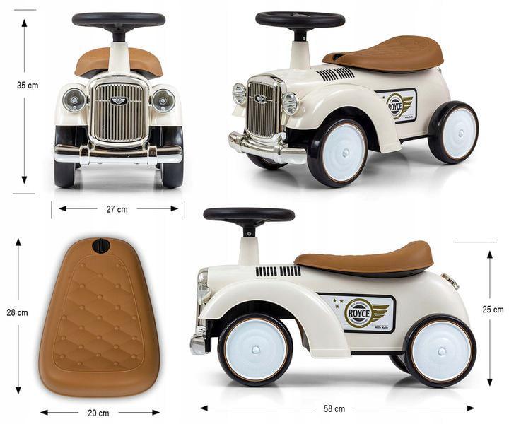 Автомобіль вінтажний ретро Milly Mally Royce Pushchair Retro Car Classic Car White (5901761128703) - фото 4 Автомобіль вінтажний ретро Milly Mally Royce Pushchair Retro Car Classic Car White (5901761128703) - фото 4