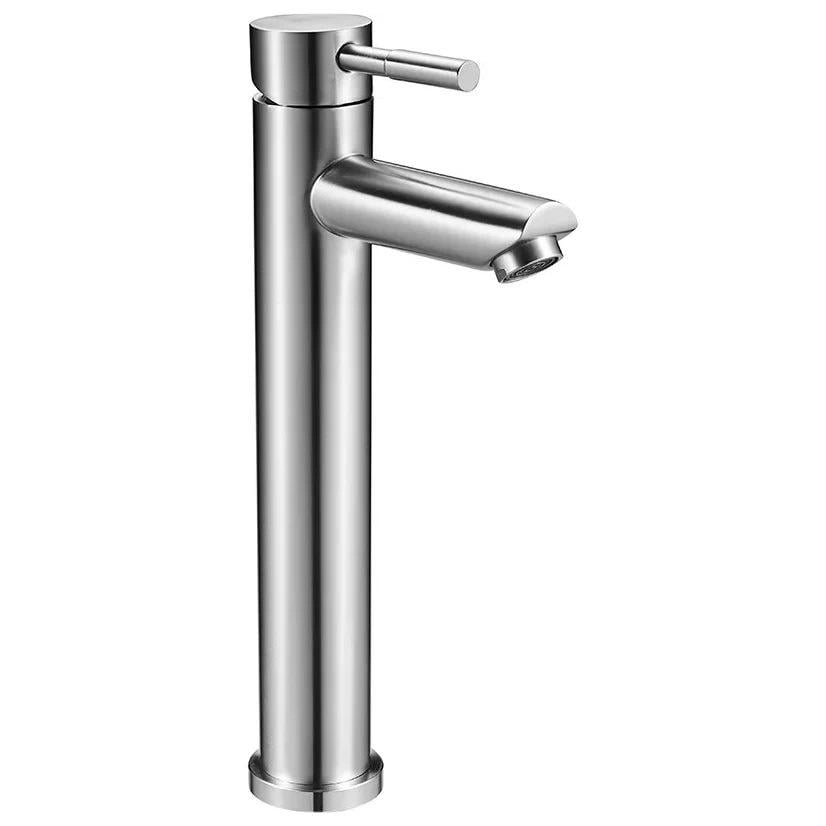 Смеситель для умывальника Wezer EKO11A-01 высокий однорычажный Сатин (155193)