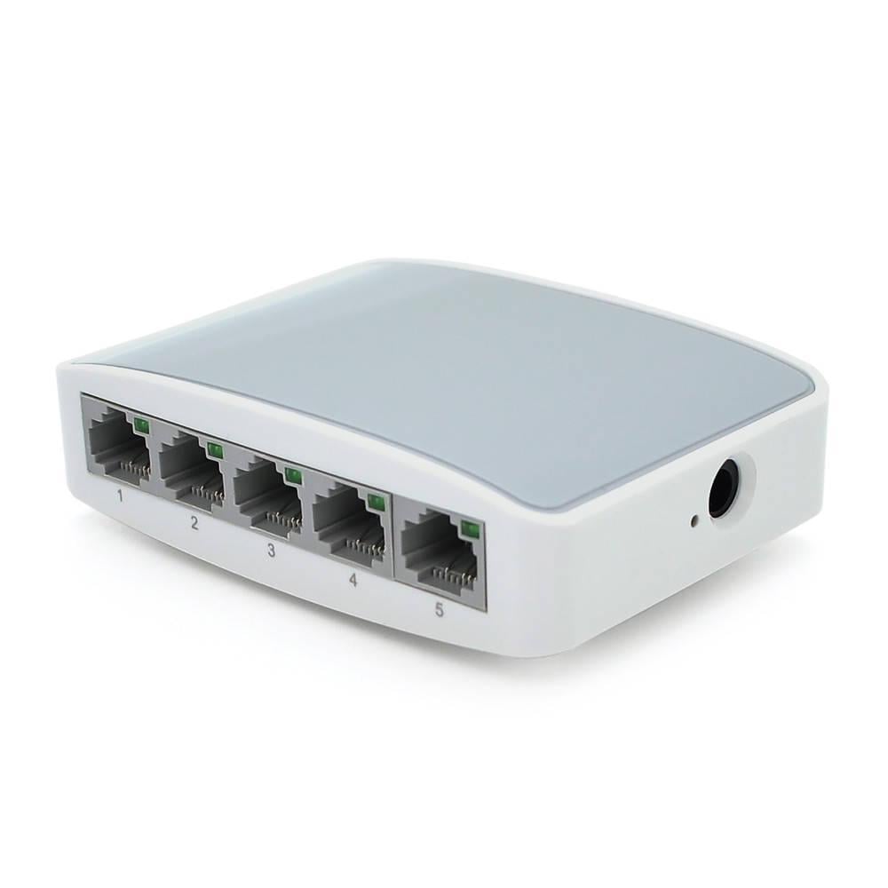 Коммутатор Ethernet ONV-H1005S пластиковий корпус 5х100 Мб портов 5В 1Ач 100х70х28 (DR012356) - фото 1