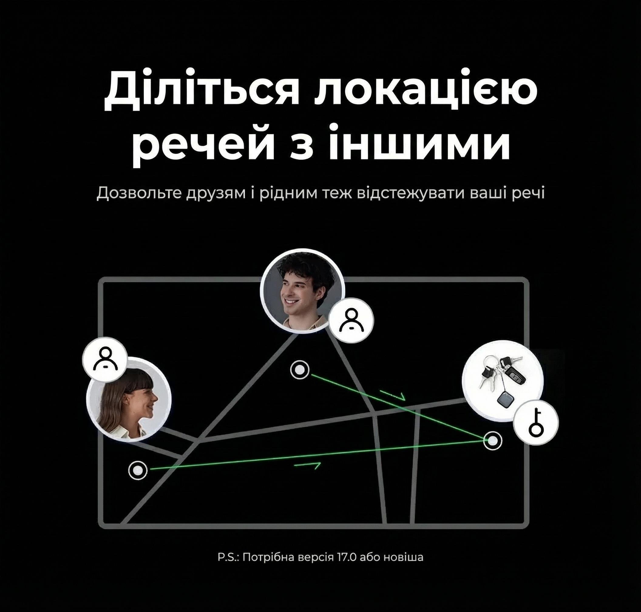 Смарт-трекер для iPhone UGREEN CM816 Apple Find My Черный (45297) - фото 4