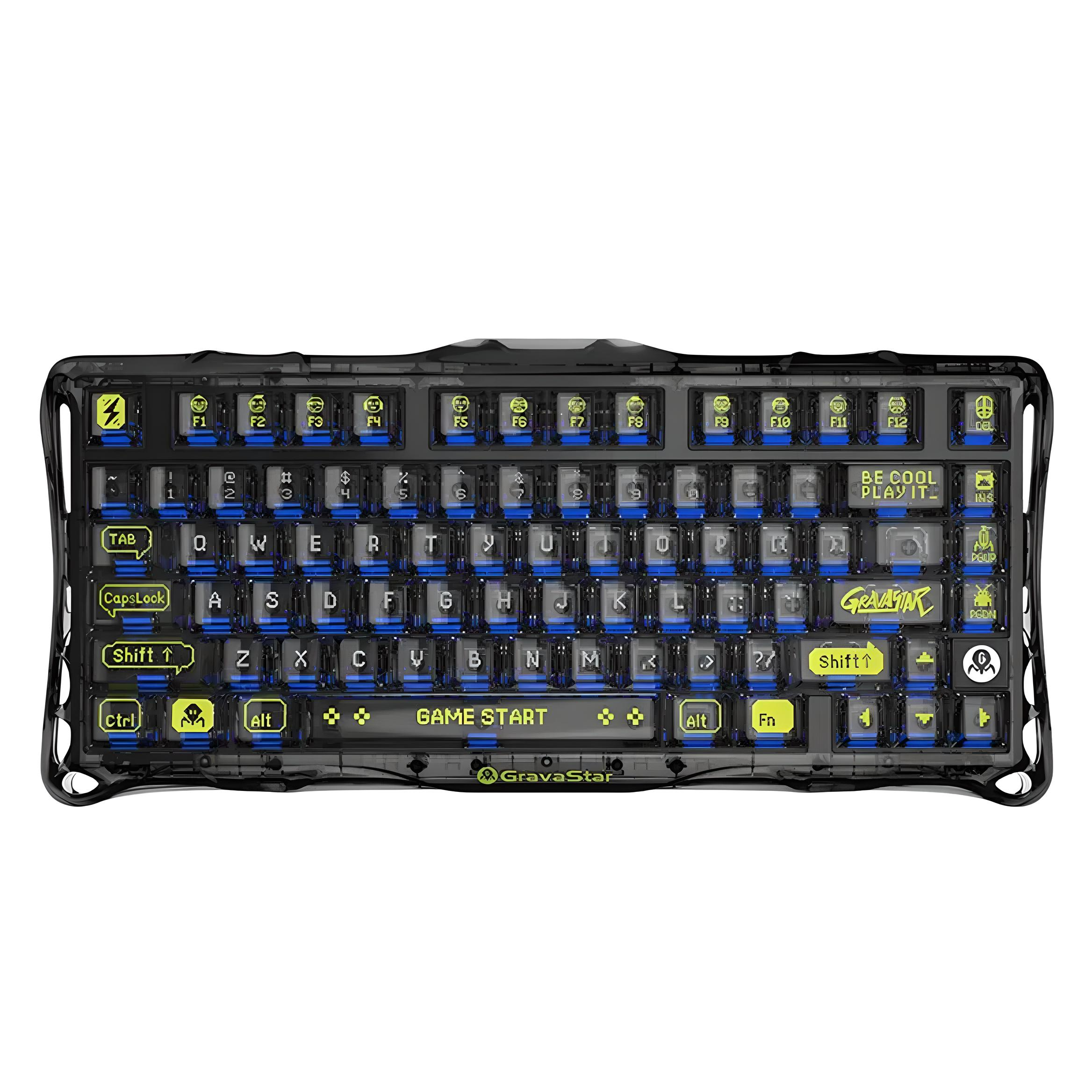 Клавиатура GravaStar Mercury K1 Transparent Lite с комбинированным подключением Black (24730573)