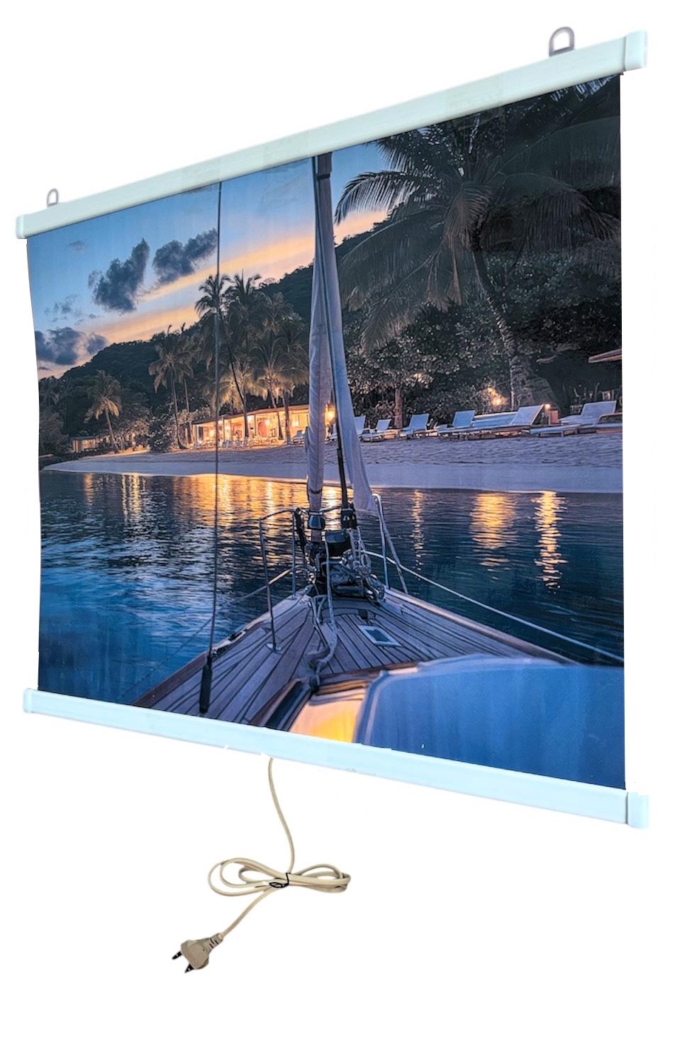 Обогреватель настенный с подогревом тема пляж 63х52 см Обогреватель настенный с подогревом тема пляж 63х52 см