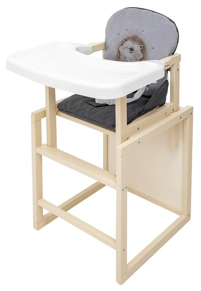Стульчик-трансформер детский для кормления Babyroom Пеппи-260 деревянный 47х50х93 см Слоновая кость/Графит (150-7-680987)