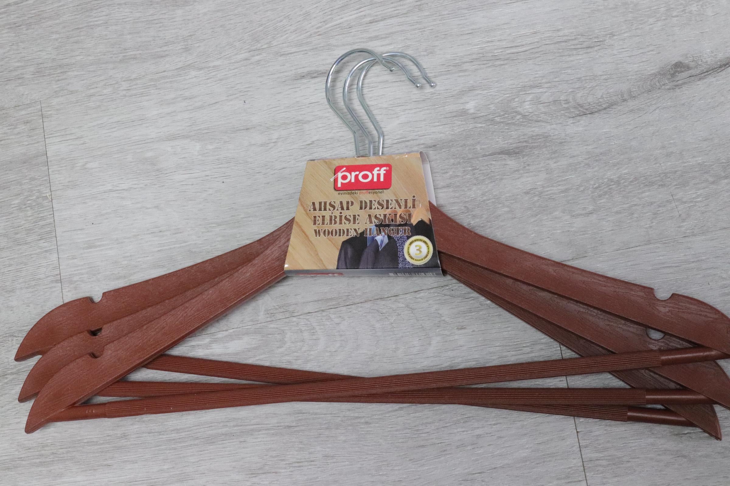 Набор плечиков для одежды Proff пластиковых 3 шт. (9231Proff/brown)