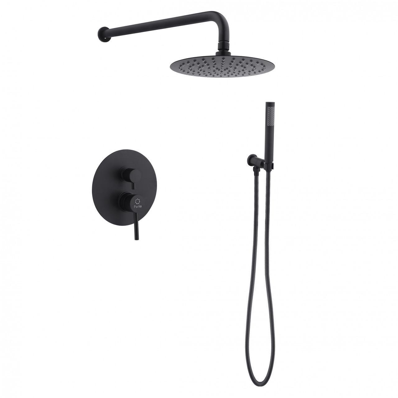 Змішувач для душу Perla SMART PSS7855B вбудований круглий/2 режима Чорний (2529486174)