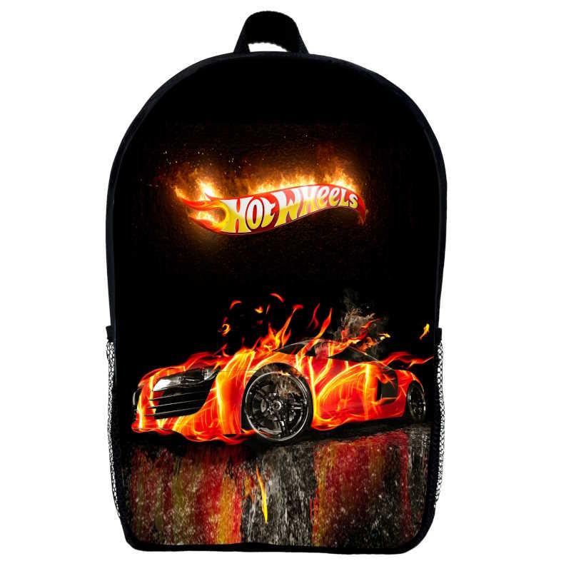 Школьный рюкзак детский с принтом Hot Wheels 011 29х21х9 см 5 л Черный (2199354022)