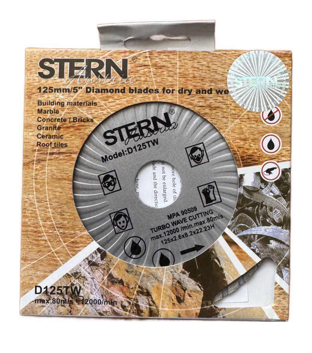 Диск алмазный Stern D125TW турбоволна 125х2,6х8,2х22,23H (22694475) - фото 2 Диск алмазный Stern D125TW турбоволна 125х2,6х8,2х22,23H (22694475) - фото 2
