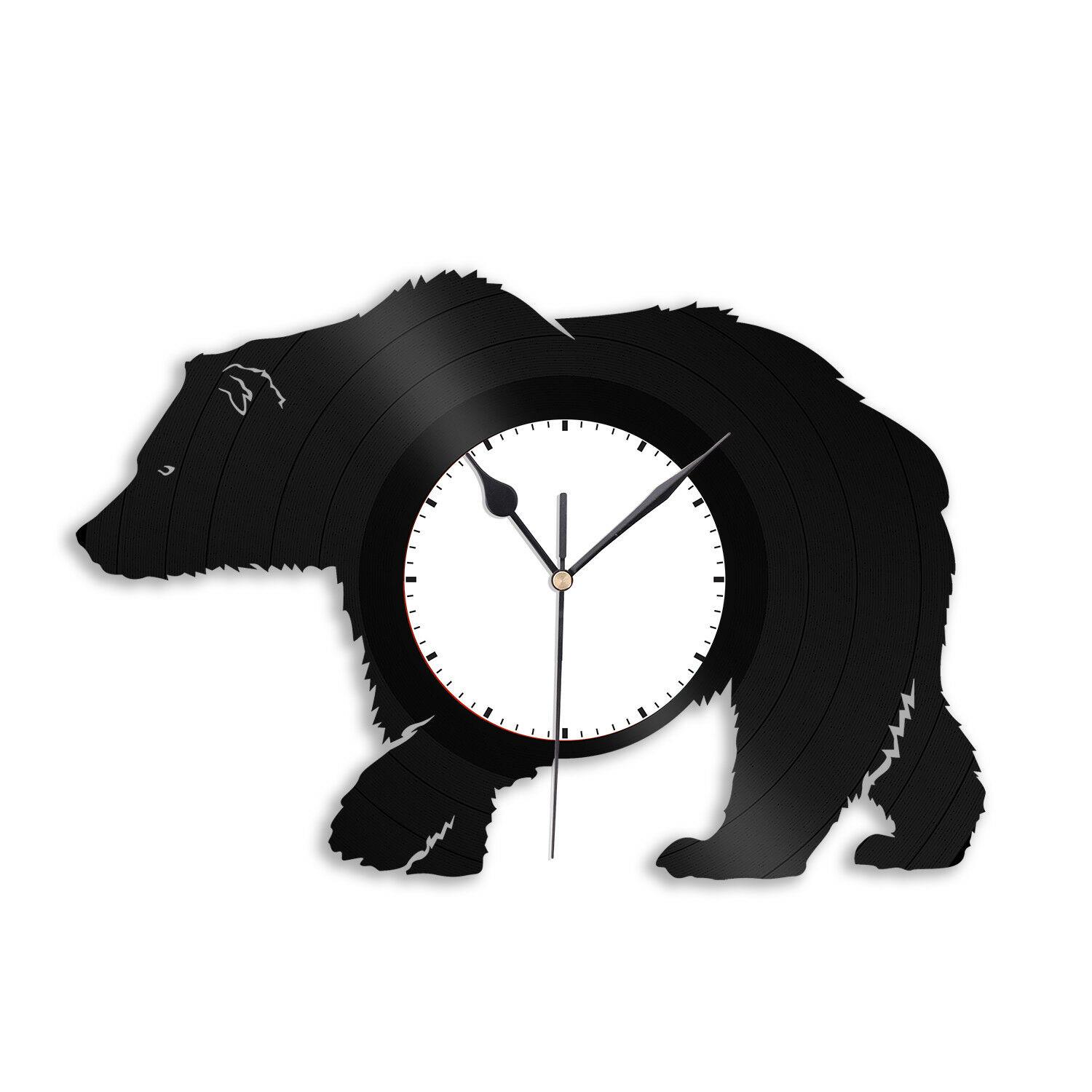 Часы настенные Медведь 1693 из виниловой пластинки