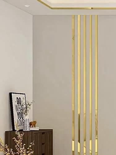 Наклейка интерьерная зеркальная Молдинг-20 на стену 2х240 см 4 шт. Золотой (21994133)