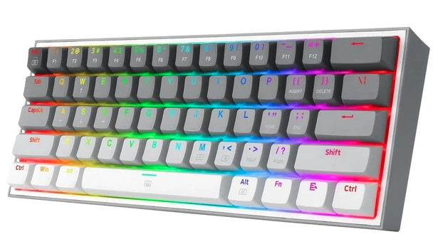 Клавіатура механічна ігрова Redragon Fizz K617 з підсвічуванням клавіш RGB Сірий градієнт (3280)